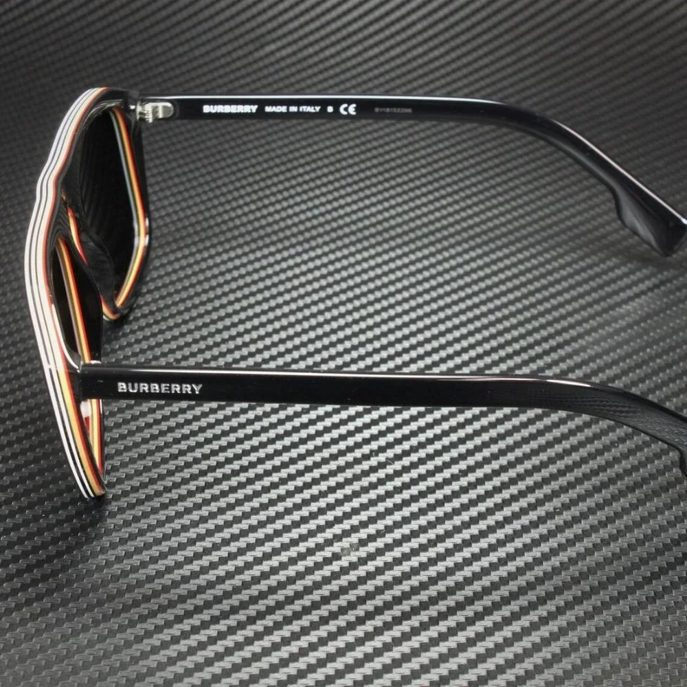Burberry Black Multi Layer 55mm Mens Sunglasses